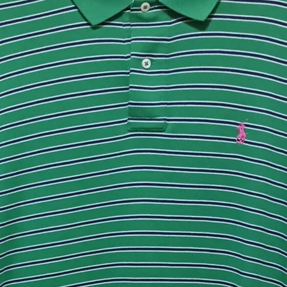 Polo (Ralph Lauren)-(Green/Black)-(Stripe)-(Pre-owned)-(Size L)-$30.00 - Picture 3 of 4